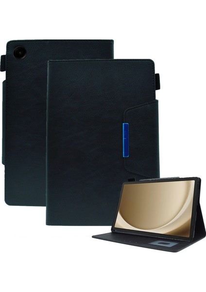 Samsung Galaxy Tab A9+ Deri Kasa Standı Tablet Kapağı Uyanma / Uyku Etkin (Yurt Dışından)