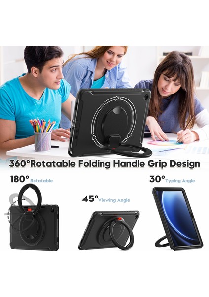 Samsung Galaxy Tab A9+ Case Rotary Kickstand Pc + Tpu Tablet Kapak (Yurt Dışından) fırsatları