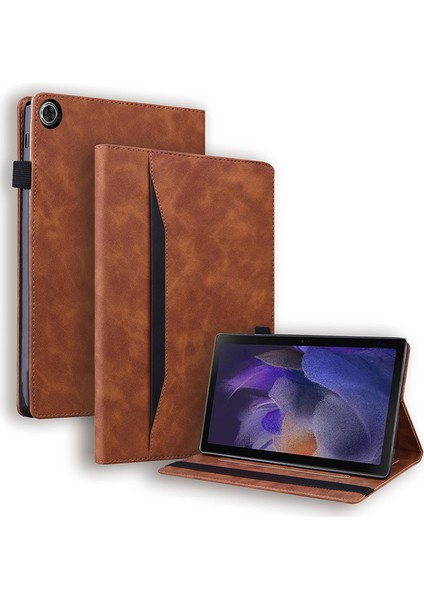 Samsung Galaxy Tab A9+ Pu Deri Tablet Kılıf Cüzdan Stand Anti-Çizik Kapak (Yurt Dışından)