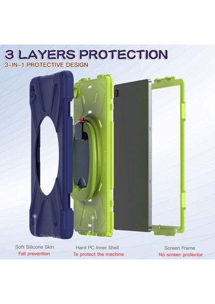 Samsung Galaxy Tab A9+ Case Pc+ Silikon Tablet Kapağı Dönen Kickstand (Yurt Dışından) fiyatları