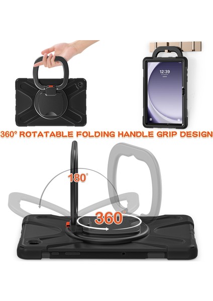 Samsung Galaxy Tab A9+ Case Pc+ Silikon Tablet Kapağı Dönen Kickstand (Yurt Dışından)