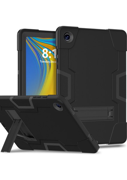 Samsung Galaxy Tab A9+ Kılıf Çift Renkli Silikon + Pc Kickstand Cover (Yurt Dışından)