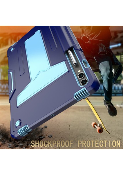 Samsung Galaxy Tab S9+ / Tab S9 Fe+ Sağlam Kapak T Şeketli Kickstand Koruyucu Tablet Kılıfı (Yurt Dışından) indirimleri