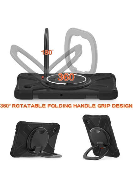 Samsung Galaxy Tab A9 Case Pc+Silikon El Kavrama Dönen Kickstand Tablet Kapak (Yurt Dışından) fiyatları