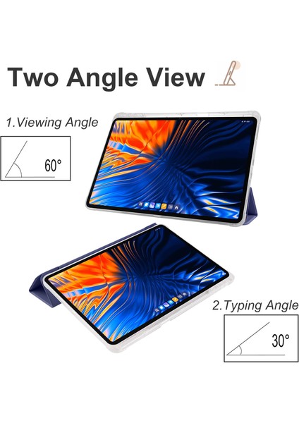 Xiaomi Pad 6 Max 14 Kılıf Üç Katlı Stand Kalem Yuvası ile Şeffaf Arka Tablet Kapağı (Yurt Dışından)