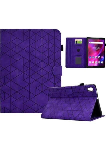 Lenovo Tab M10 Hd Gen 2 X306X Case Rhombus Basılı Deri Tablet Stand Kapağı (Yurt Dışından)