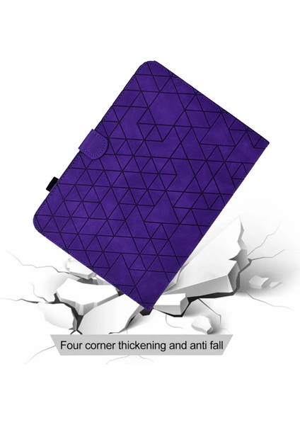 Lenovo Tab M10 Hd Gen 2 X306X Case Rhombus Basılı Deri Tablet Stand Kapağı (Yurt Dışından)