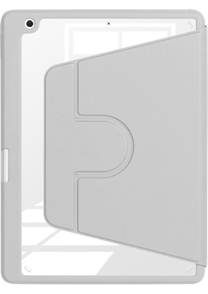 iPad 10.2 (2019) / (2020) / (2021) Folio Rotary Stand Kapağı Otomatik Uyanma / Uyku Tablet Kılıfı (Yurt Dışından)