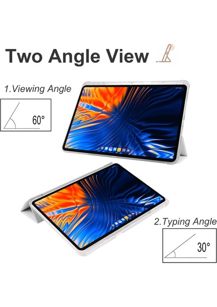 Xiaomi Pad 6 Max 14 Kılıf Üç Katlı Stand Kalem Yuvası ile Şeffaf Arka Tablet Kapağı (Yurt Dışından)