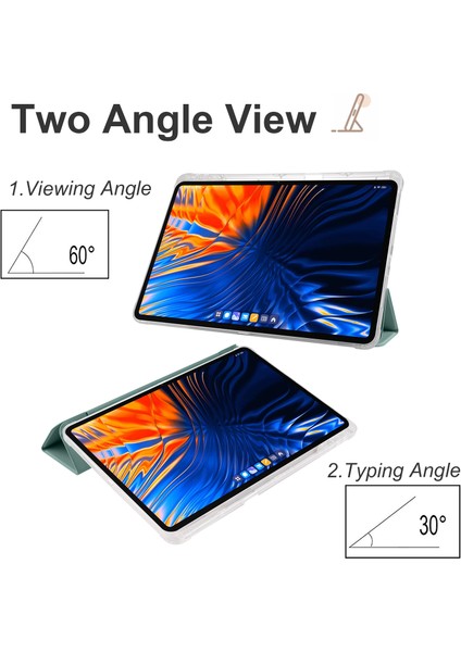 Xiaomi Pad 6 Max 14 Kılıf Üç Katlı Stand Kalem Yuvası ile Şeffaf Arka Tablet Kapağı (Yurt Dışından)