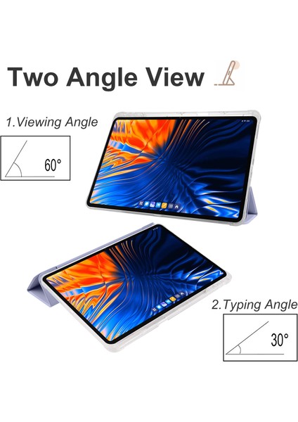 Xiaomi Pad 6 Max 14 Kılıf Üç Katlı Stand Kalem Yuvası ile Şeffaf Arka Tablet Kapağı (Yurt Dışından)