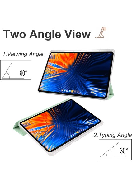 Xiaomi Pad 6 Max 14 Kılıf Üç Katlı Stand Kalem Yuvası ile Şeffaf Arka Tablet Kapağı (Yurt Dışından)