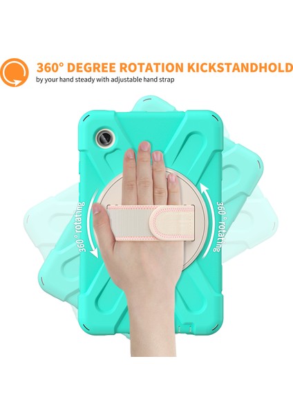 Samsung Galaxy Tab A9 Case Rotary Kickstand Pc+Silikon Kayış Tablet Kapak (Yurt Dışından) fiyatları