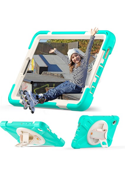 Samsung Galaxy Tab A9 Case Rotary Kickstand Pc+Silikon Kayış Tablet Kapak (Yurt Dışından) modelleri