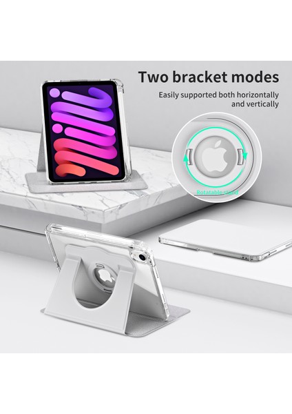 iPad Mini (2021) Pu Deri+Akrilik Stand Çıkarılabilir Tablet Kapak (Yurt Dışından) modelleri