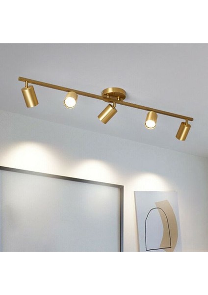 Metal Modern 5 Li Eskitme Kaplama LED Spot Avize Beyaz Ampullü