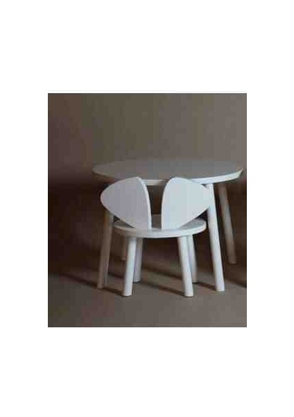 Ahsel Ahşap mickey Sandalye Set, Mdf Montessori Çocuk Odası Masa ve Sandalye, Oyun Masası