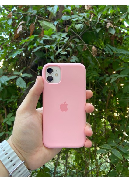 Meri Case Apple iPhone 11 Uyumlu Logolu Içi Kadife Lansman Kılıf Arka Kapak