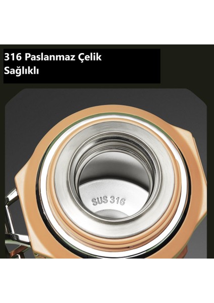 Çelik Termos 2000ML Bej