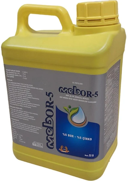 Mebor 5 Bor, Çinko Sıvı Bitki Besin Maddeleri (5 Litre)