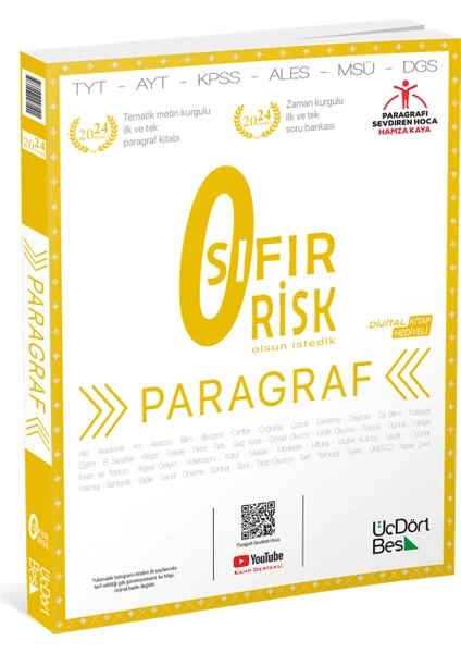 ÜçDörtBeş Yayınları Sıfır Risk Paragraf 2024