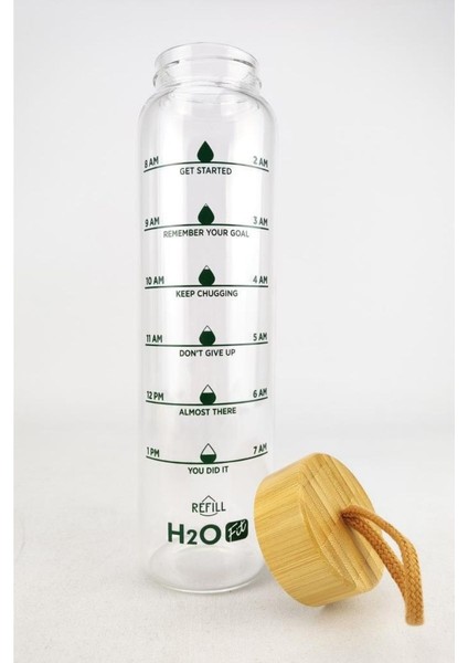 H2O Fit Bambu Kapaklı Cam Matara 1000 ml - H2O75992 C1-1-18