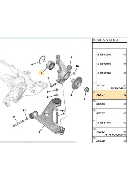 Ön Teker Bilyası Bipper Fiorino Nemo Doblo (VKBC20016-3326.77)