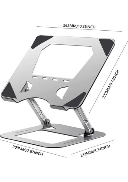 Metal Laptop Notebook Standı Açı ve Yükseklik Ayarlı Alüminyum Stant Macbook modelleri