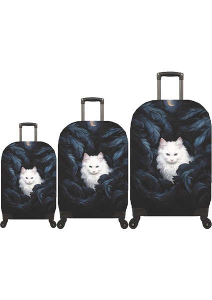 Valiz Kılıfı, Bavul Kılıfı Büyük, Orta, Kabin Boy Kılıf Seti, My 85 Kedi Kara Tüy fiyatları