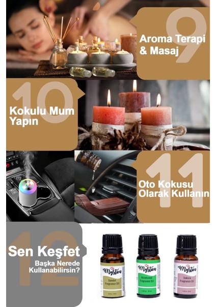 Cem Cosmetics oda Kokusu Buhurdanlık Yağı 10’lu Set 10 X10 ml Aromatik Esansiyel Yağ Serisi fırsatları