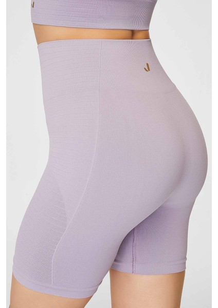 Gela Şekillendirici Sport Biker Tayt Pastel Mor fırsatları