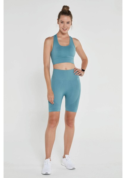 Gela Şekillendirici Sport Biker Tayt Su Yeşili fiyatları