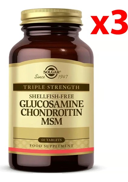 Glucosamine Chondroitin Msm 60 Tablet 3 Adet