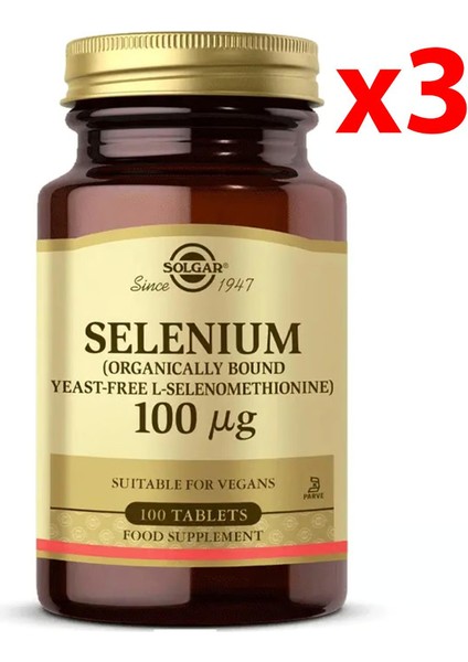 Selenium 100 Mcg 100 Tablet 3 Adet