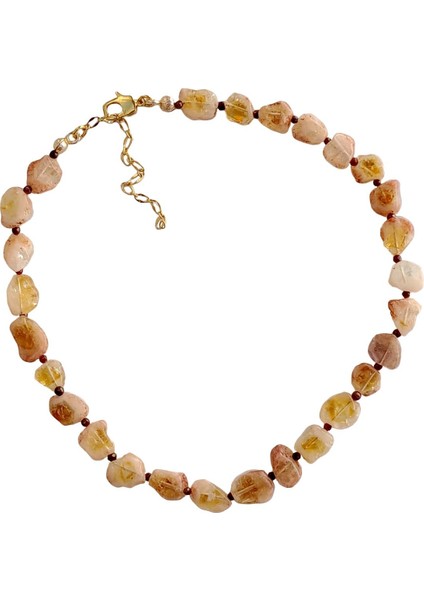 Sitrin Doğal Taş Kolye