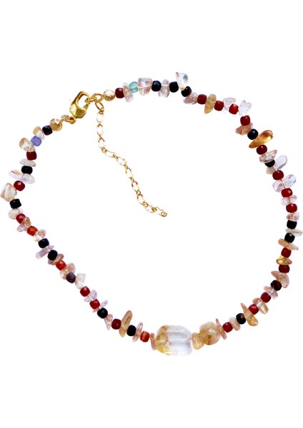 Sitrin Akik Doğal Taş Kolye