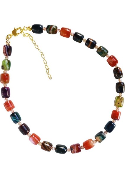 Akik Doğal Taş Kolye