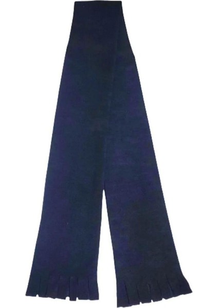 Unisex Lacivert Termal Kışlık Parmaksız Kesik Yarım Parmak Polar Eldiven Polar Bere Polar Atkı 3'lü Set