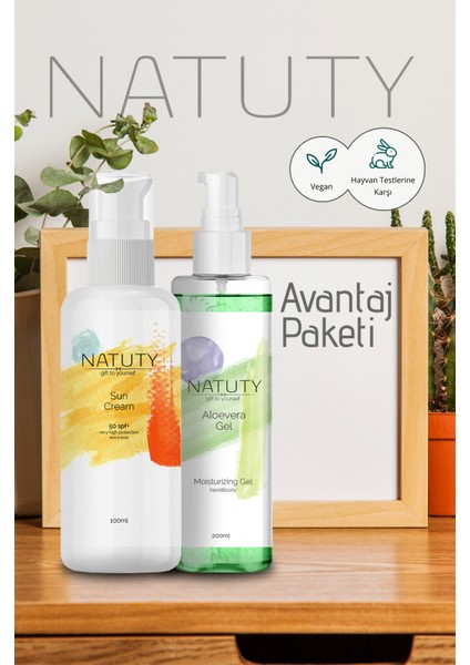 Güneş Kremi Yüksek Korumalı Spf50+ +Aloe Vera Jel Nemlendirici Cilt Bakım 200ml.