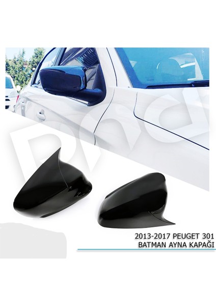 Peugeot 301 2012+ Batman Yarasa Ayna Kapağı Piano Black