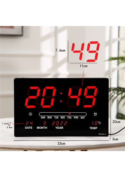 LED Sürekli Takvim Elektronik Saat Dijital Duvar Saati Beyaz (Yurt Dışından) fiyatları