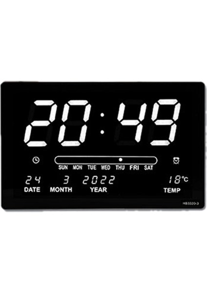 LED Sürekli Takvim Elektronik Saat Dijital Duvar Saati Beyaz (Yurt Dışından) indirimleri