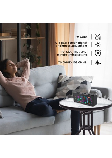 Rgb Dijital Çalar Saatli Radyo, Hafta Içi/hafta Sonu Modlu Çift Alarm (Yurt Dışından) indirimleri