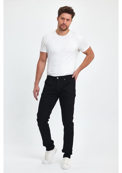 Erkek Edward Siyah Slim Straight Renkli Jean Pantolon fiyatları