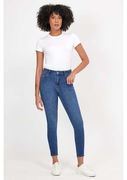 Kadın Gabriella Dirty Dark Blue Skinny Jean Pantolon modelleri