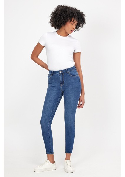 Kadın Gabriella Dirty Dark Blue Skinny Jean Pantolon fırsatları