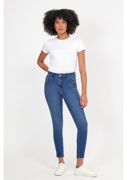 Kadın Gabriella Dirty Dark Blue Skinny Jean Pantolon indirimleri