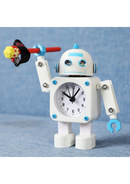Metal Çocuk Çocuk Öğrenme Karikatür Robot Sessiz Küçük Çalar Saat Yeşil (Yurt Dışından) fiyatları