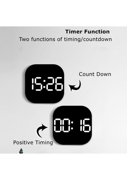 13 Inç Duvar Saati Parlaklığı Ayarlanabilir Rc LED Dijital Saat Dekor-B (Yurt Dışından)