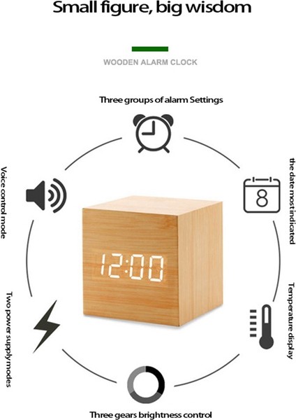 LED Çalar Saatler Usb/aaa ile Çalışan Saatler Masa Saati Beyaz (Yurt Dışından) indirimleri